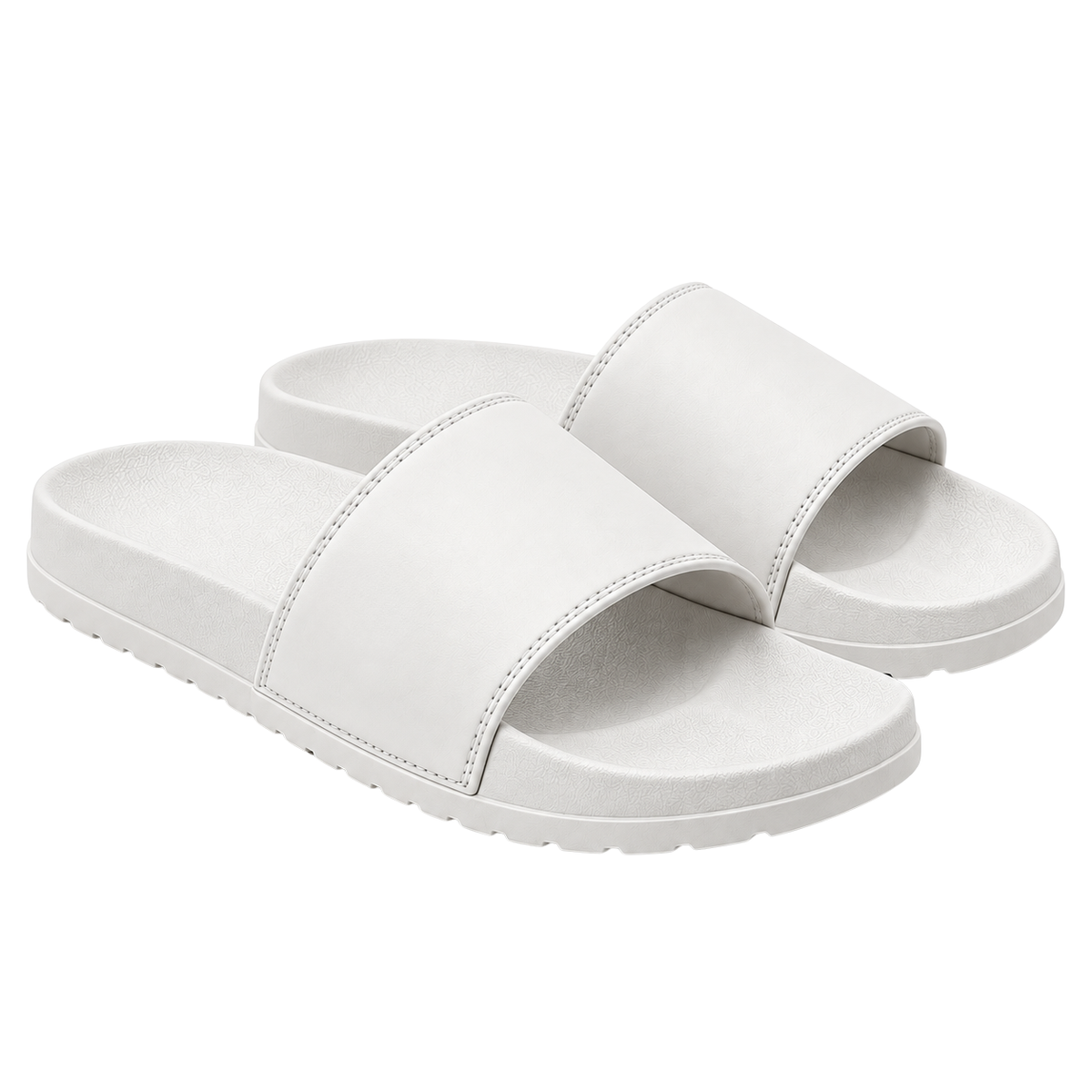 Premium Comfort Slide Sandals – Pure White | MELLYNGTTON