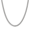 Polished Stainless Steel Curb Chain Necklace – Silver | MELLYNGTTON