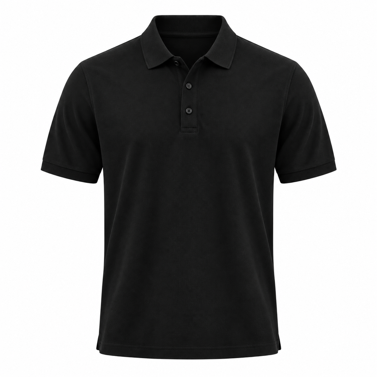 Premium Cotton Piqué Polo Shirt – Black | MELLYNGTTON