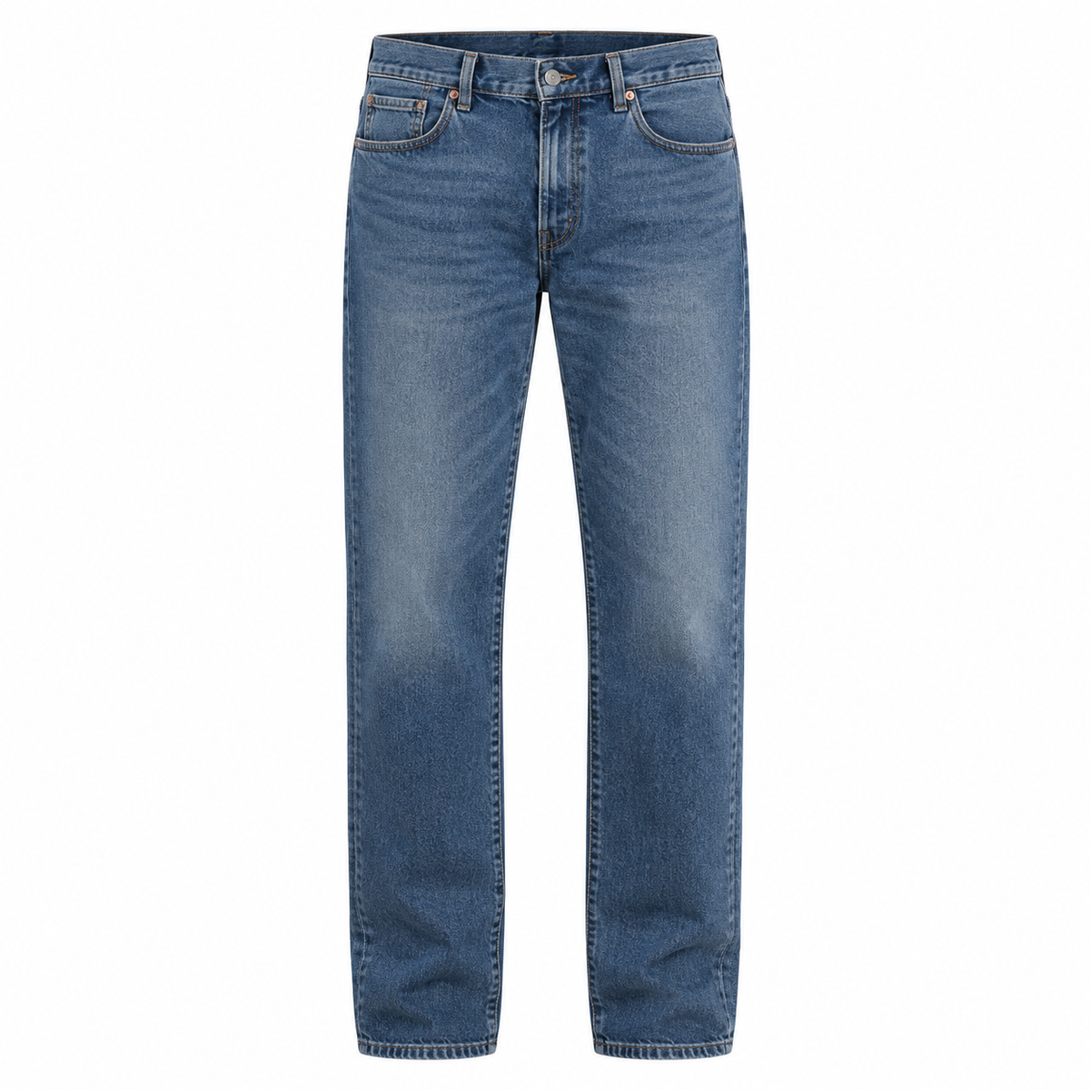 Premium Straight-Leg Denim Jeans – Mid Blue | MELLYNGTTON